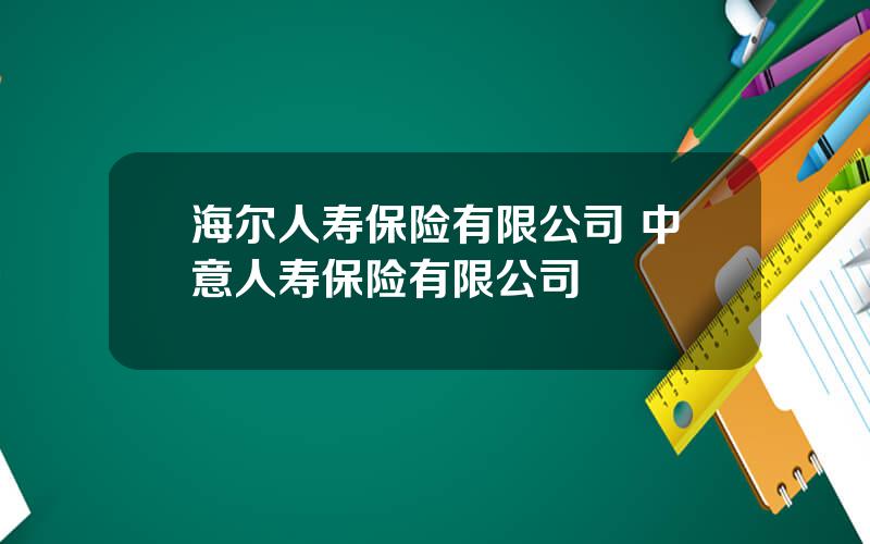 海尔人寿保险有限公司 中意人寿保险有限公司